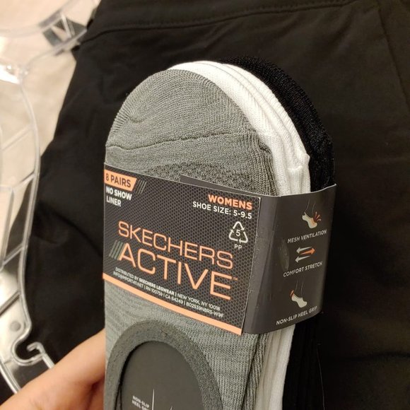 skechers Womens Invisible No Show Liners Socks 8 p - Picture 10 of 12